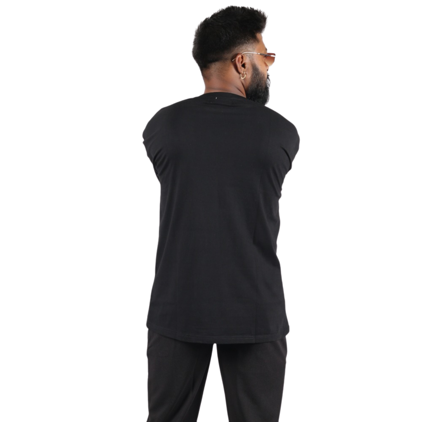 Black Drop Shoulder Tee