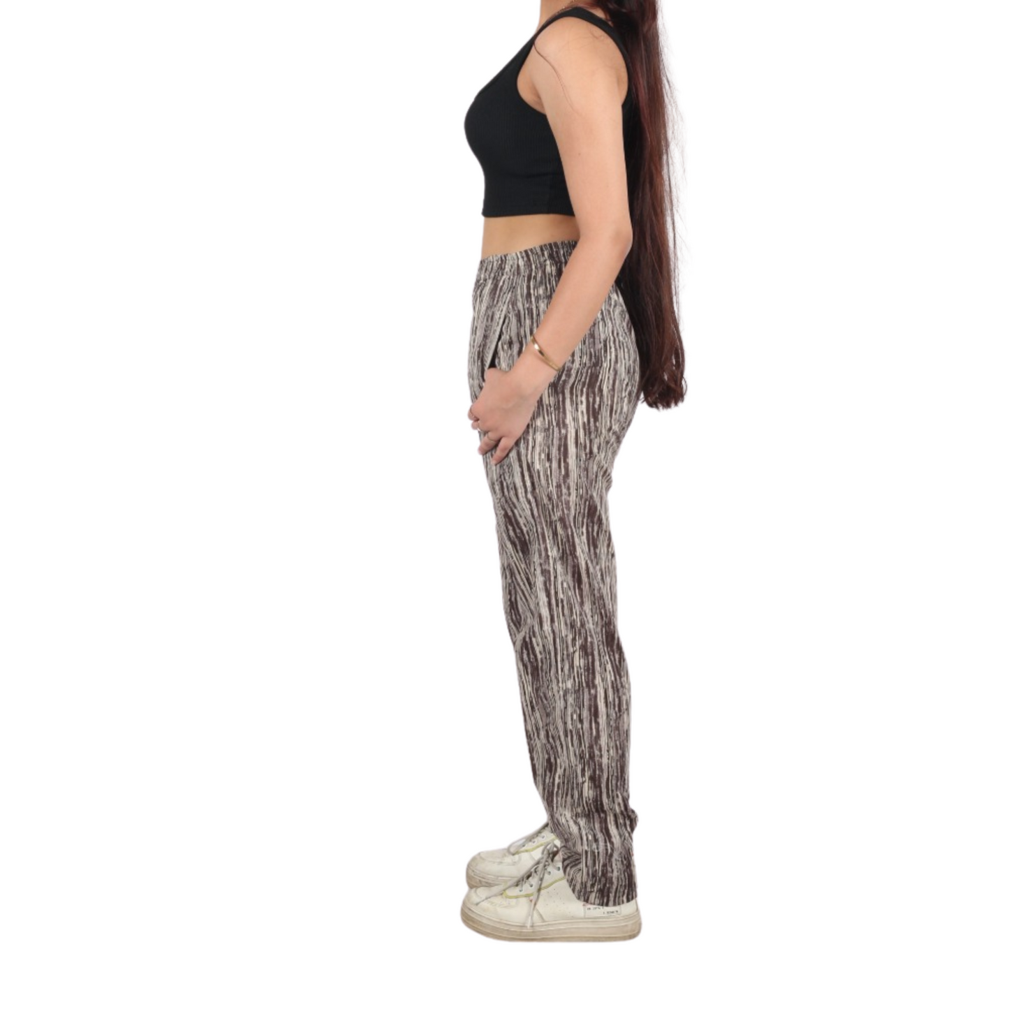 Black & Cream Shade Print Pants