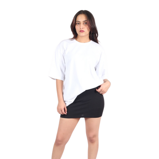 Cloud White Drop Shoulder Women's T-Shirt