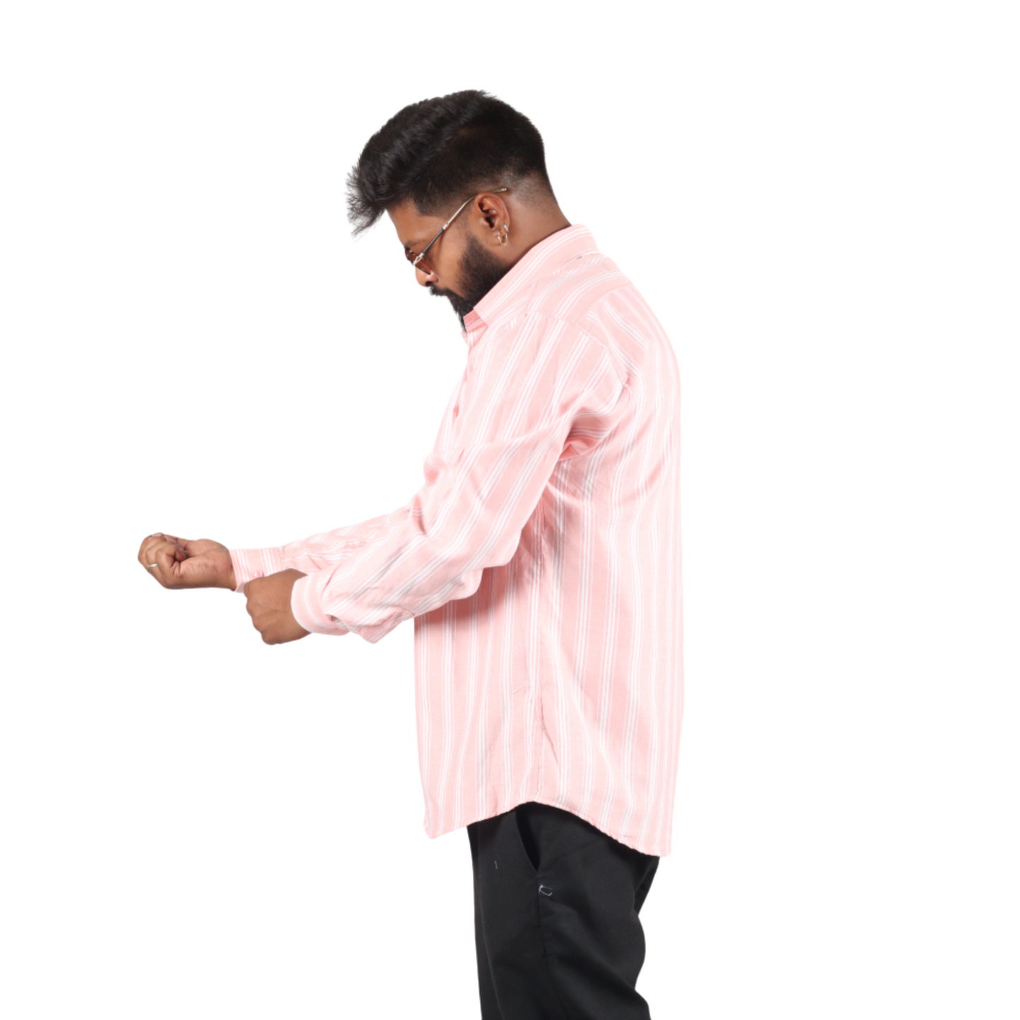 Blush Men’s Shirt with Stripes
