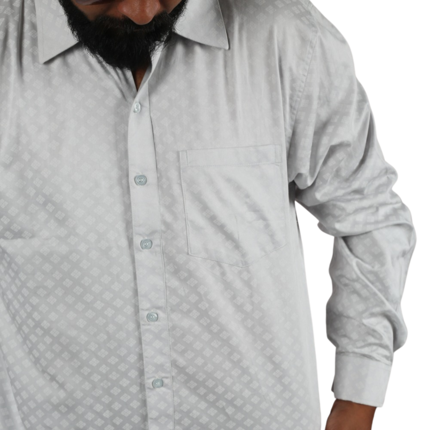 Urban Matrix Grey Digital Print Men Shirt