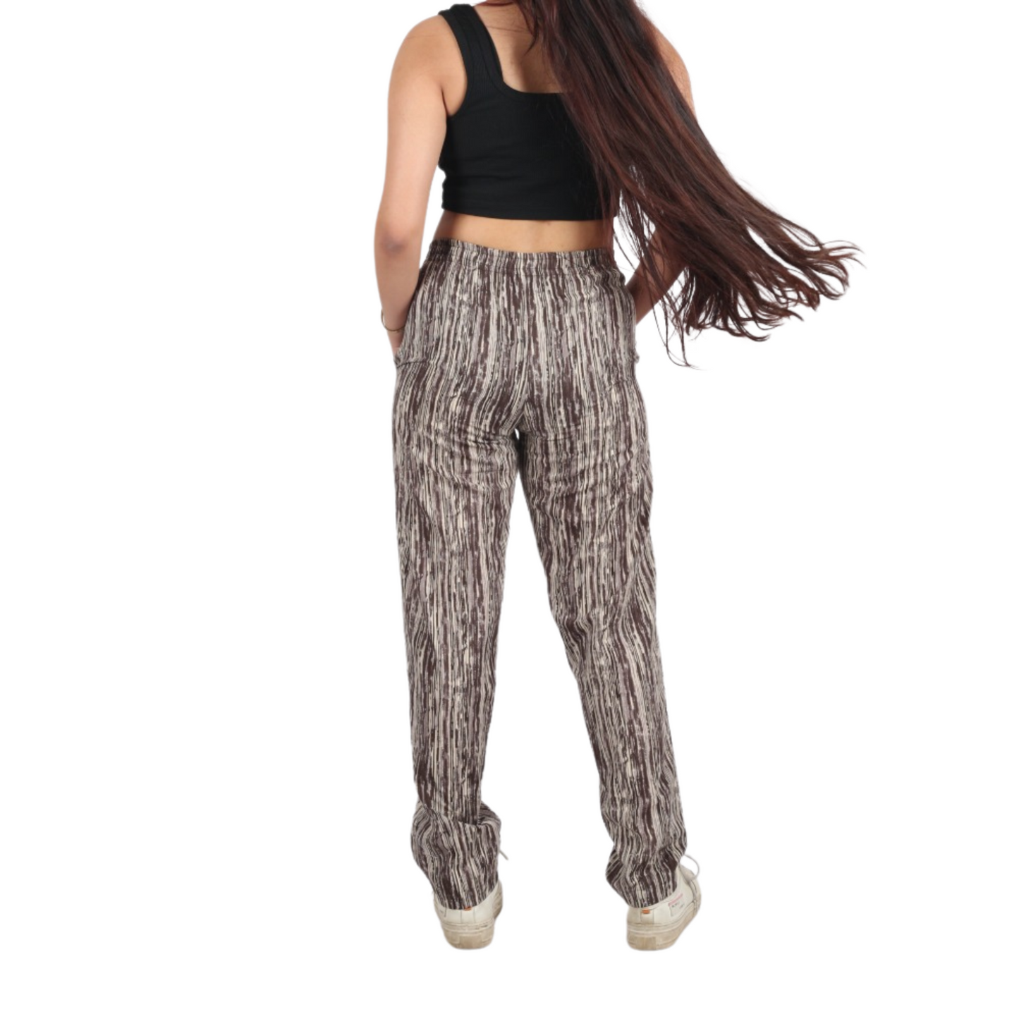 Black & Cream Shade Print Pants