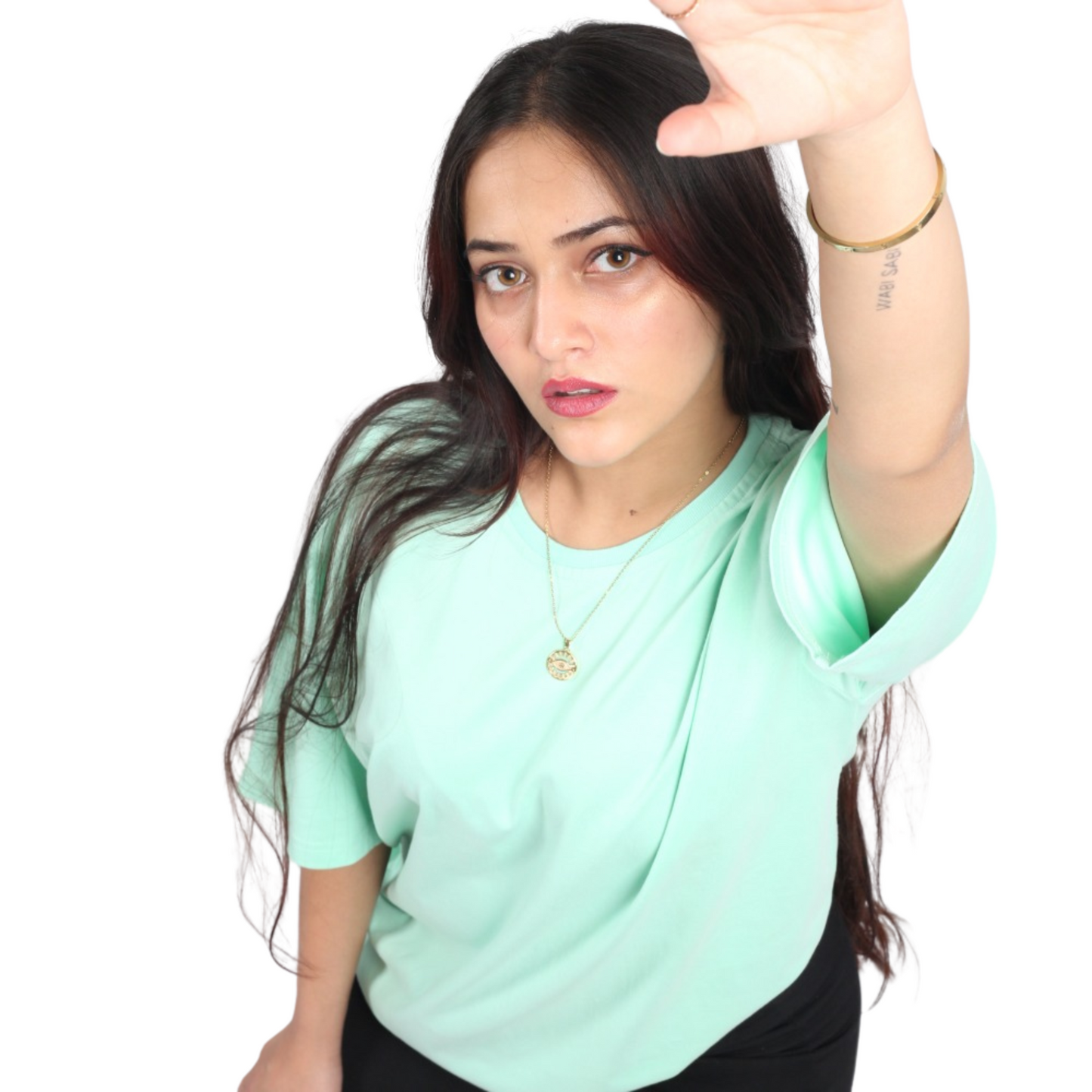 Light Green Drop Shoulder Tee