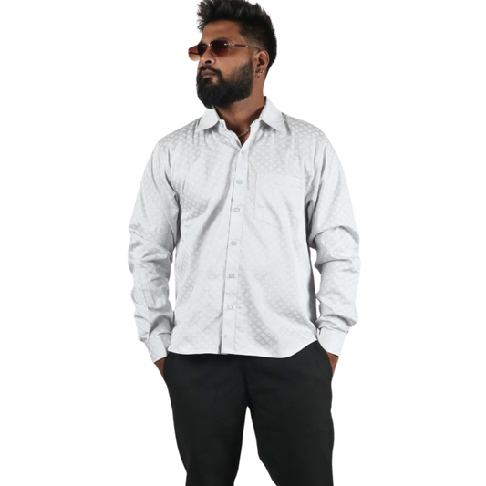 Urban Matrix Grey Digital Print Men Shirt