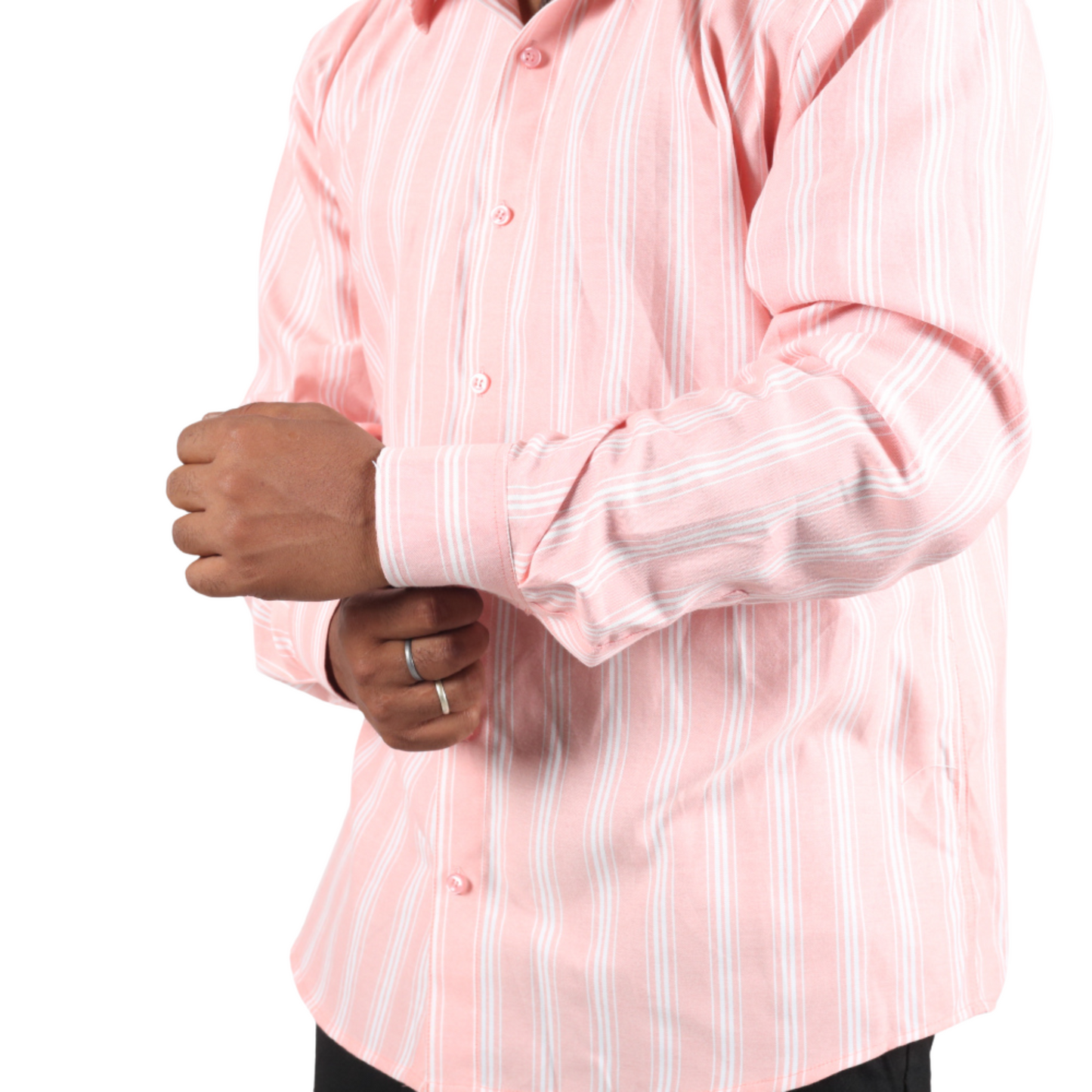 Blush Men’s Shirt with Stripes