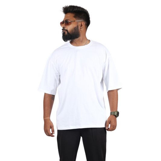 Cloud White Drop Shoulder Men T-Shirt