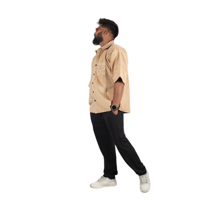 Hypebeast Beige Men Shirt