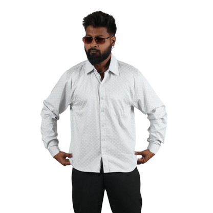 Urban Matrix Grey Digital Print Men Shirt