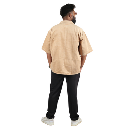 Hypebeast Beige Men Shirt