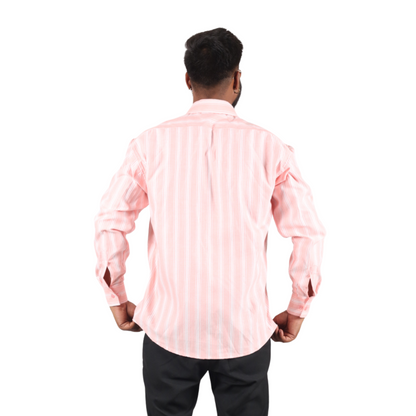 Blush Men’s Shirt with Stripes