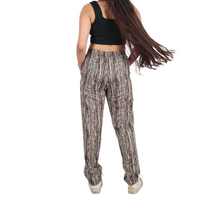 Black & Cream Shade Print Pants