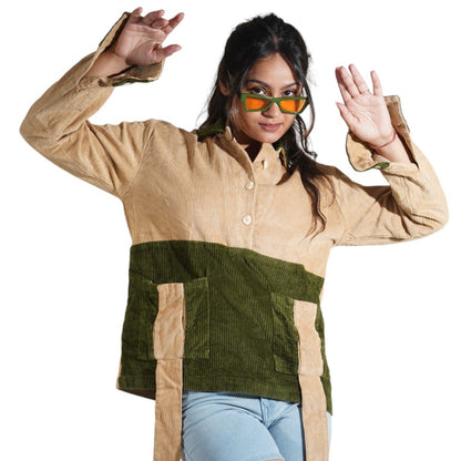 Sculpt Trendy Multicolor Front Belt Women's Shirt