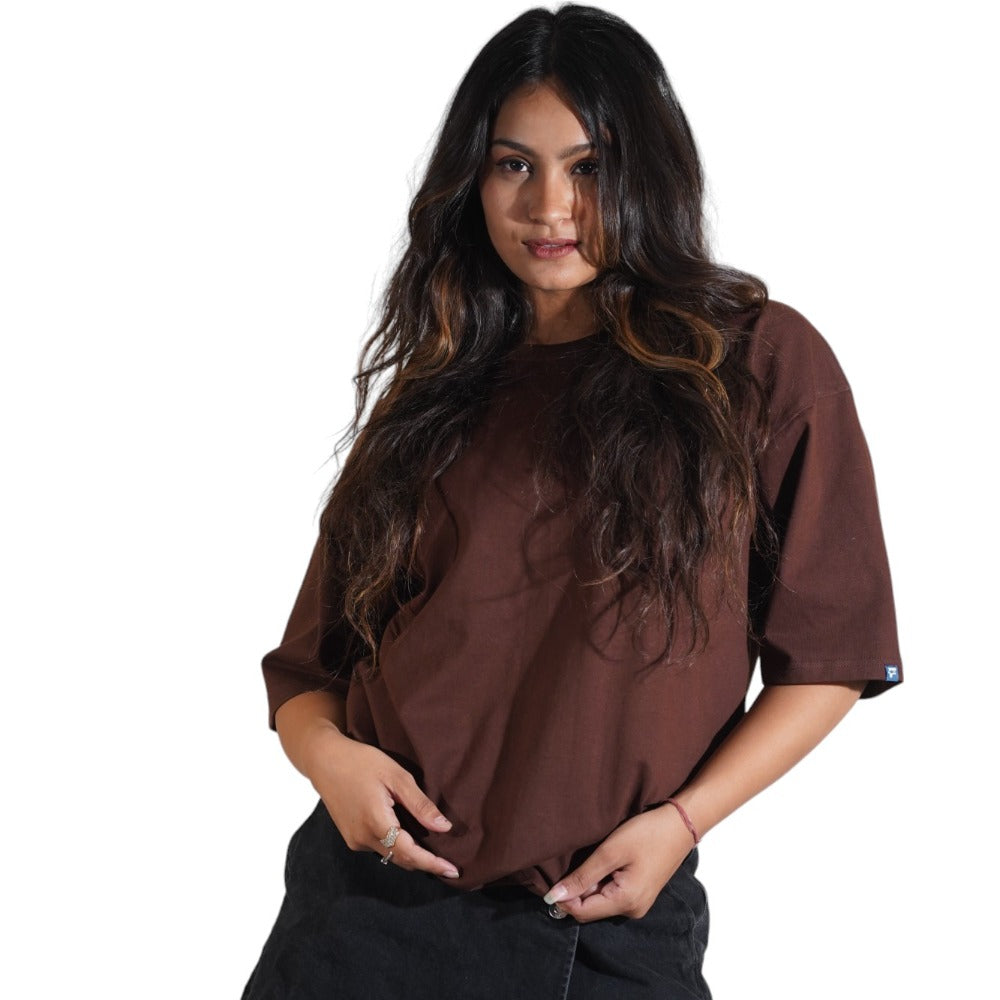 Coffee Bean Drop Shoulder Women's T-Shirt