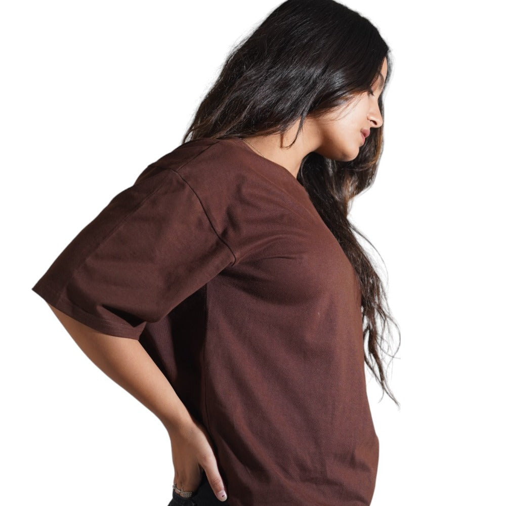 Coffee Bean Drop Shoulder Women's T-Shirt