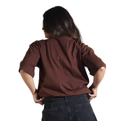Coffee Bean Drop Shoulder Women's T-Shirt