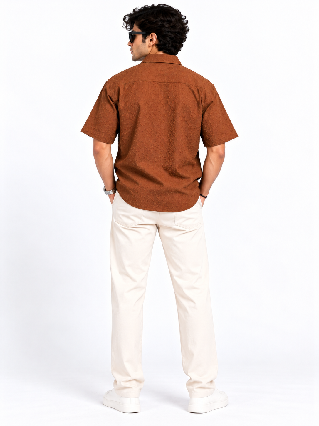 Cinder Edge Rust Brown Popcorn Men Shirts